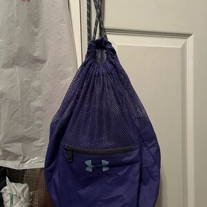 Under Armour Purple and Blue Drawstring Backpack